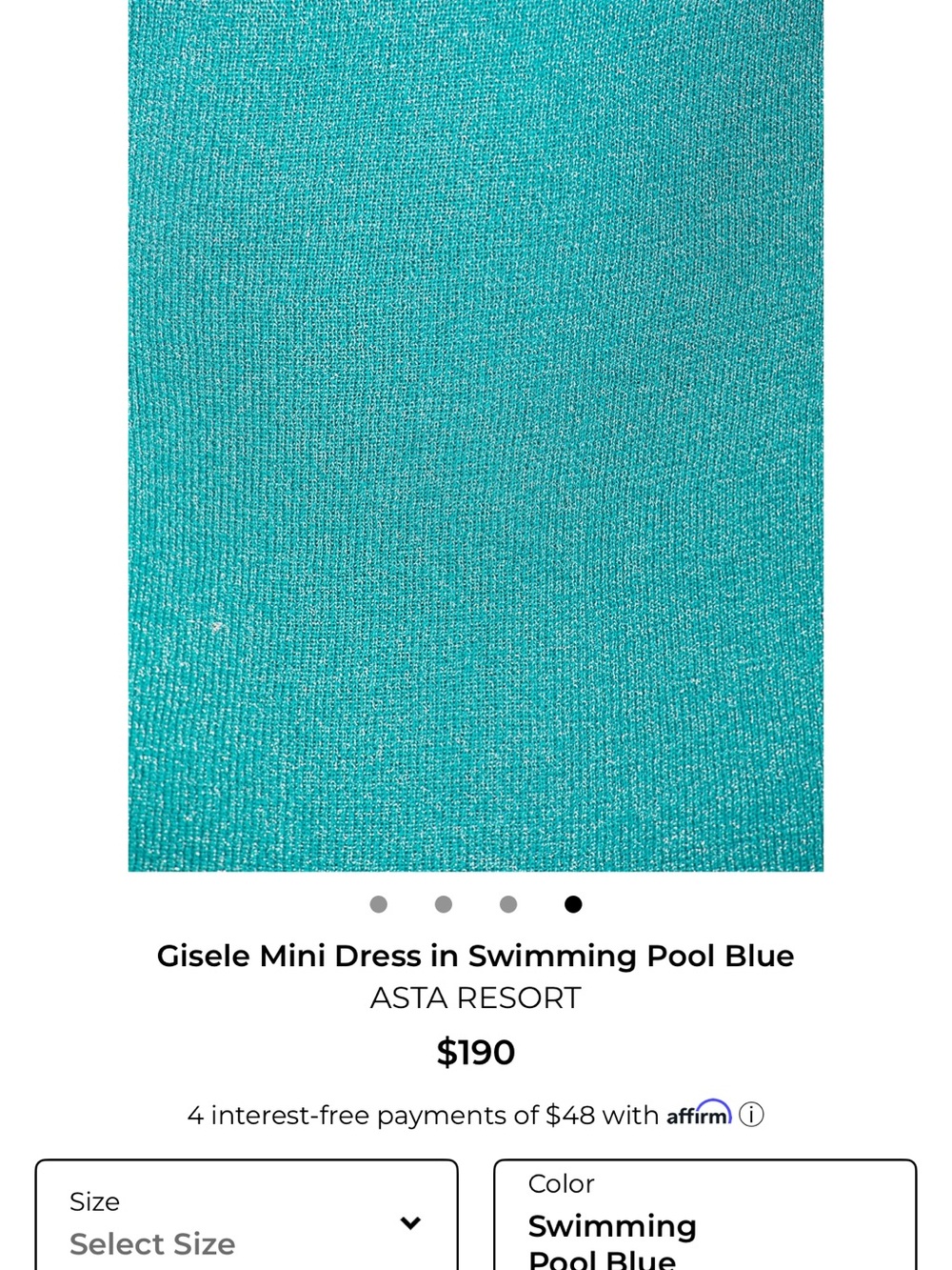 Asta Resort Gisele Strapless Mini Dress in Swimming Pool Blue - Picture 4 of 10